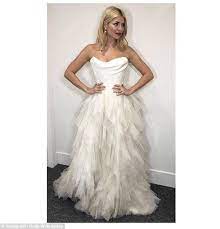 It S A Wedding Dress Fans Went Wild For Holly Willoughby S Bridal Gown She Wore To Present Dancing O Celebrity Wedding Dresses Wedding Dresses London Dresses