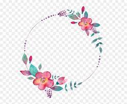 Download Transparent Floral Circle Png Watercolor Flower Circle Png Png Download Vhv