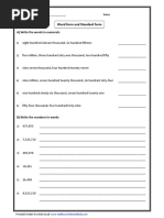 Grade 4 Activity Sheet (Reading and Writing Numbers) Q1 Week 1