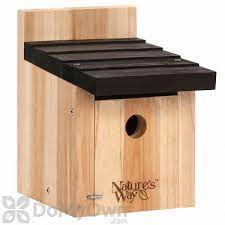 Bird house made from birch plywood, it has a 50mm hole for birds to enter. Natures Way Cedar Wren Box Bird House Cwh2