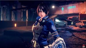 You'll find the cat hidden in front of a car in the section where you must escort a civilian to the stretcher. Astral Chain Onrpg