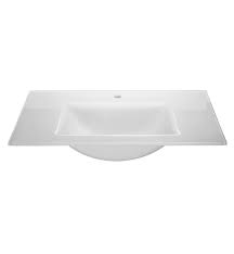 Cultured marble & granite bathroom vanity countertops. Ryvyr Gst81mwt 31 7 8 Tempered Glass Vanity Top With Rectangular Integrated Sink In White
