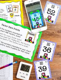 Factor Race Game With Finding Factors Lesson Includes Qr Codes