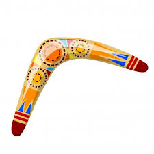 Boomerang De Madera Australiano De La Ilustracion Boomerang De Dibujos Animados Ilustracion De Boomerang De Color Vector S Wooden Boomerang Boomerang Vector