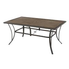 The table is 42 wide and 82 long with 28 of clearance underneath the table, making it an excellent choice for al fresco family meals. Patio Tables Patio Furniture The Home Depot