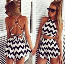 Black And White Striped Short Romper Pin On New Coming