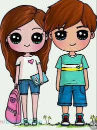 Super Cute Brother And Sister Drawing Cute Kawaii Drawings Kawaii Girl Drawings Cute Kawaii Girl