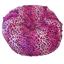 Argos home faux fur pink fluffy bean bag. Hot Pink Leopard Faux Fur Washable Bean Bag Chair Overstock 15961733