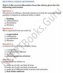 Selina Concise Chemistry Class 6 Icse Solutions Chapter 5 Pure Substances And Mixtures Separation Of Mixtures Ncert Chemistry Class Chemistry Matter Science
