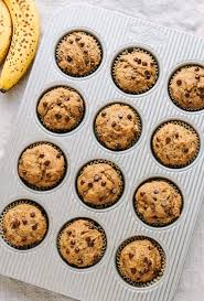 Vegan Banana Chocolate Chip Muffins Banana Bread Made Into Muffin In 2020 Healthy Banana Muffins Banana Chocolate Chip Muffins Banana Chocolate Chip Muffins Healthy