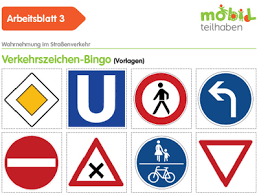 Arbeitsblatt verkehrsschilder zum ausmalen einzigartig die 1856. Verkehrszeichen Bingo Vms Verkehrswacht Medien Service Gmbh