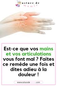 « depuis peu, je souffre de douleurs vives au niveau des articulations de la main, des pieds et des genoux ». Ce Remede Est Tres Puissant Il Guerit Les Douleurs Articulaires En Une Seule Journee Remedes Sante Astuce Douleur Articulation Medical Muscle