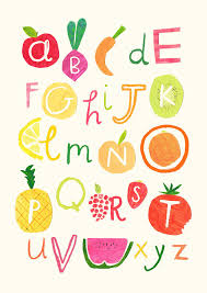 Hannah Tolson Fruity Veg Alphabet Alphabet Print Alphabet Illustration Illustration