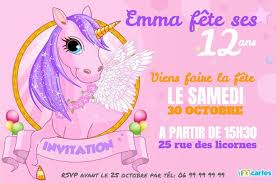 Carte anniversaire a imprimer fille 10 ans jlfavero. Invitation Anniversaire Pink Licorne Gratuite A Personnaliser En Ligne Et A Invitation Anniversaire Texte Invitation Anniversaire Carte Invitation Anniversaire