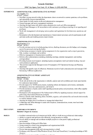 administrative support resume samples