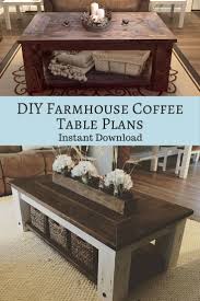 Instant Download Diy Farmhouse Coffee Table Plans Makes For A Great Weekend Project F Diy Farmhouse Coffee Table Coffee Table Farmhouse Coffee Table Plans
