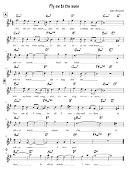 Fly Me To The Moon Gmajor Sheet Music For Voice Download