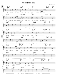 fly me to the moon gmajor sheet music for voice download