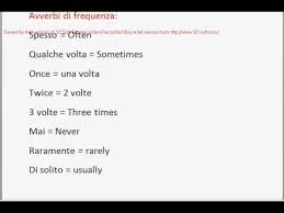 Ë possibile collocare alcuni avverbi di frequenza (occasionally, sometimes, normally, often, frequently, usually) all'inizio della. Avverbi Di Frequenza Lezione 19 Corso Di Inglese Youtube