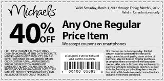 40 Off A Michael S Printable Coupons Michaels Coupon Coupons