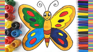 How to draw a butterfly for kids | simple drawing game animation | colouring book. How To Draw Butterfly Easy Butterfly Coloring Pages For Kids Learn W Butterfly Coloring Page Butterfly Drawing Coloring Pages