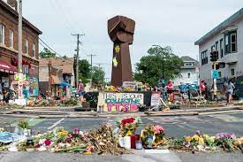 On the intersection of chicago avenue and 38th street, where george floyd was killed 330 days earlier, people huddled around mobile the knee on the neck was already a metaphor for black people, long before his death. 8 Minutes 46 Seconds Became A Symbol In George Floyd S Death The Exact Time Is Less Clear The New York Times