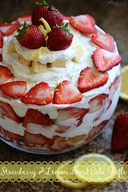Strawberry Lemon Pound Cake Trifle Cozy Country Living Recipe Desserts Trifle Recipe Pound Cake Trifle