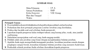 Check spelling or type a new query. Soal Dan Kunci Jawaban Pat Ipa Smp Kelas 8 Kurikulum 2013 Tahun Pelajaran 2019 2020 Didno76 Com