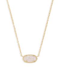 elisa gold pendant necklace in drusy kendra scott