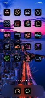 Ios 14 App Icon Pack Neon Aesthetic Ios 14 Icons Iphone Etsy In 2021 App Icon Iphone Wallpaper App Iphone Icon