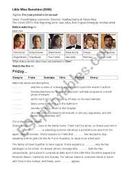 Rest of cast listed alphabetically: Little Miss Sunshine Summary And Discussion Worksheet Esl Worksheet By Geofftaylor