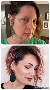 Short hairstyle with facial features concerns