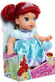 Amazon Com Disney Princess Deluxe Baby Ariel Doll With Pacifier Baby Doll Toy Toys Games