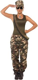 Wllw Women Khaki Asymmetric Hem Short Sleeve With Sequin Inserts Shirt Top Weibliche Kostume Soldatin Kostum Und Kostume Damen
