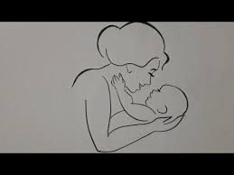 Pencil Drawing On Mother S Day Mother S Day Drawing Youtube Mothers Day Drawings Mom Drawing Mother And Child Drawing