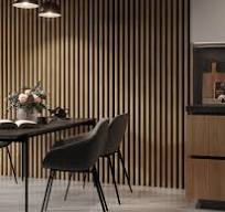 LD (9 lameli dąb natura) panel akustyczny na płycie MDF 19 mm - dekoracja  ścienna 3D
