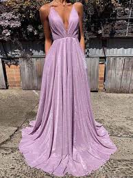 Backless Prom Dresses Spaghetti Straps Aline Sparkly Lilac Prom Dress Fashion Evening Dress Jkl1639 Sparkly Prom Dresses Backless Prom Dresses Straps Prom Dresses