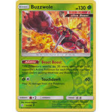 Buzzwole goes around showing off its abnormally swollen muscles. Buzzwole 21 236 Reverse Foil