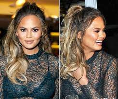 Here S Your New Go To Hairstyle Courtesy Of Jen Atkin Chrissy Teigen Hair Hairstyle Jlo Hair