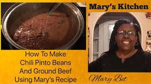 Stir in flour until blended. How To Make Chili Pinto Beans And Ground Beef Using Mary S Recipe Youtube