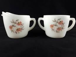 Westmoreland milk glass with gold trim paneled grape 4 octagonal candleholders. 68 Vintage Cream And Sugar Ideas Cream And Sugar Creamer Vintage