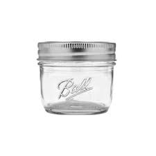 Ball Smooth Sided Regular Mouth 4 Ounce Glass Mason