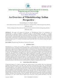 Check spelling or type a new query. Pdf An Overview Of Whistleblowing Indian Perspective