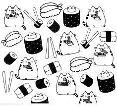 Zentangle cat coloring page for adults. Kolorowanki Pusheen Mandala Coloring And Drawing