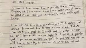 By robert half on february 18, 2021 at 3:45pm. Take A Chance On Me Young Man With Autism Pens Poignant Cover Letter That Goes Viral Wjla