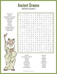 A Word Search Puzzle Featuring Vocabulary Words And Historical Figures From Ancient Greece This W Ancient Greece Ancient Greece For Kids Ancient Greece Crafts