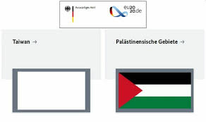 Taiwan (chinesisches taipei) herz flagge. Deutsche Prioritaten Palastinenser Ja Taiwan Nein