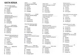 Karenanya, jika didefinisikan, verb adalah kata yang menyatakan aksi (act), kejadian (happen), dan realitas (state of being). Image Result For Contoh Kata Kerja Bahasa Melayu Malay Language Preschool Activities Language
