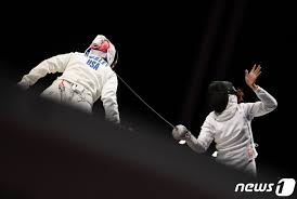 (지바=연합뉴스) 특별취재단 = 2020 도쿄올림픽 한국 펜싱 대표팀의 첫 경기에 나선 여자 에페의 대표 주자. A1h8dwkd1pnknm