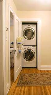 How to move stacked washer/dryer from closet. 35 Clever Ways To Create Functional And Stylish Small Laundry Rooms